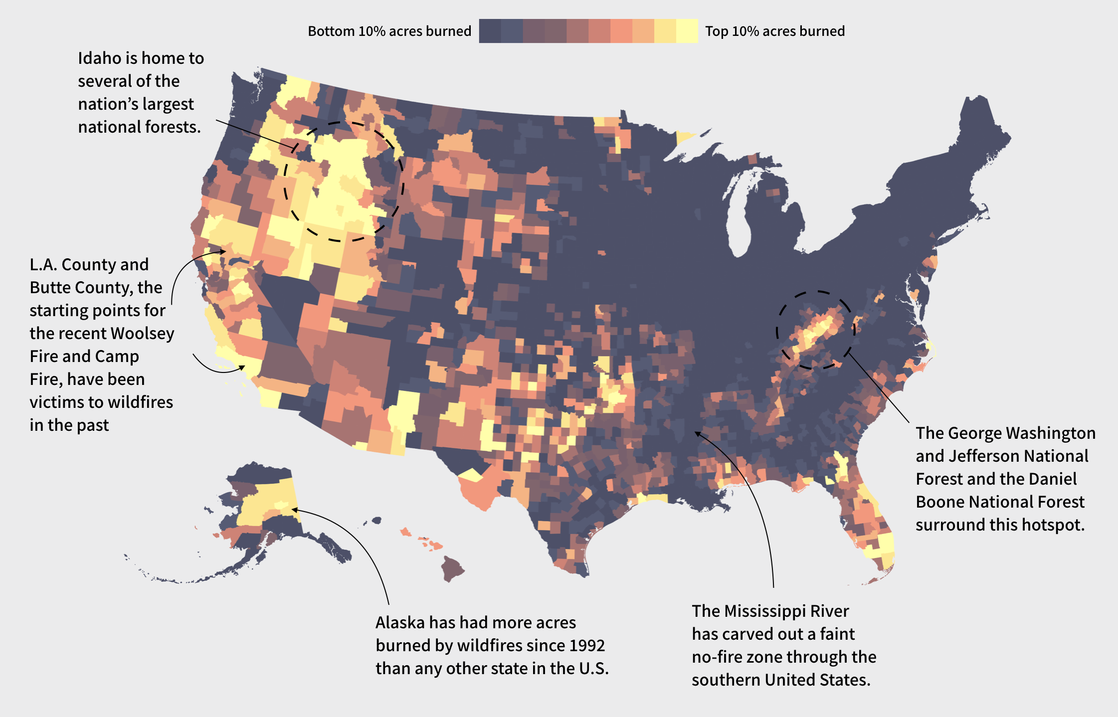 Wildfires Map Medium